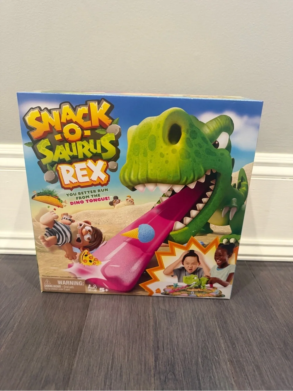NWT Hasbro Snack-O-Saurus Rex Board Game - Green & Pink Toddler Kids